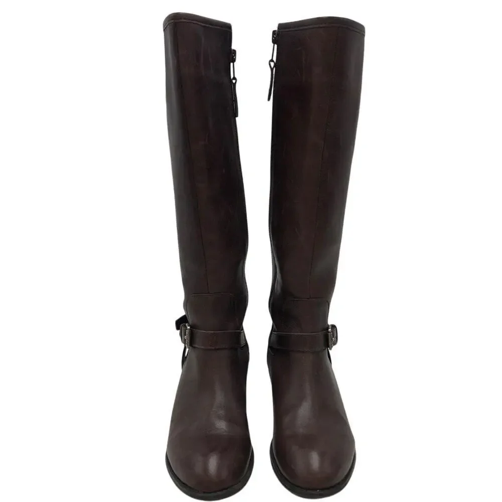Ralph Lauren Marion Women's Brown Leather Knee-High Riding Boots Size 6B